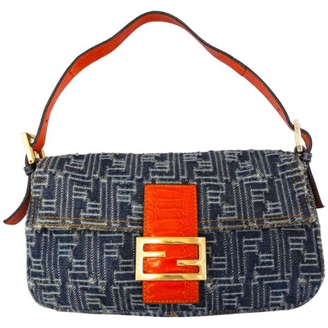 baguette handbag fendi|fendi denim baguette.